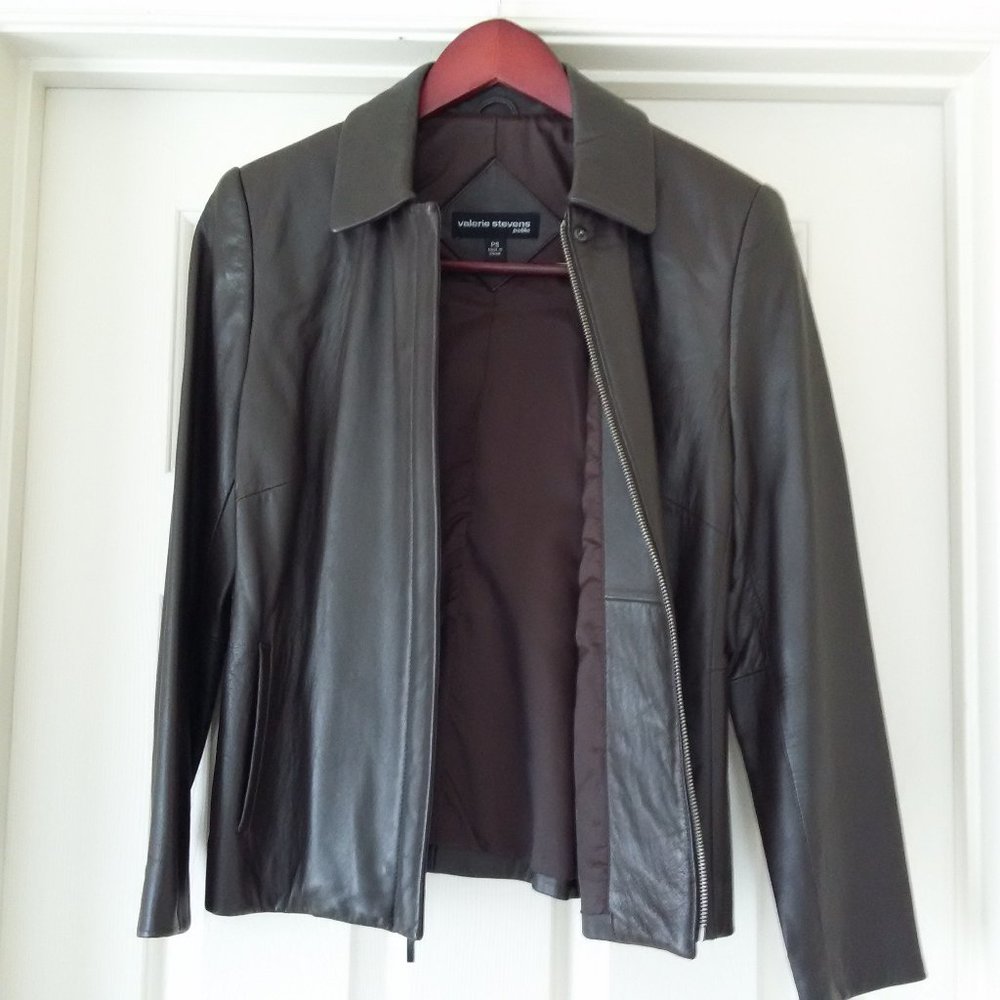 Brown Leather Jacket - Picture 2 of 6